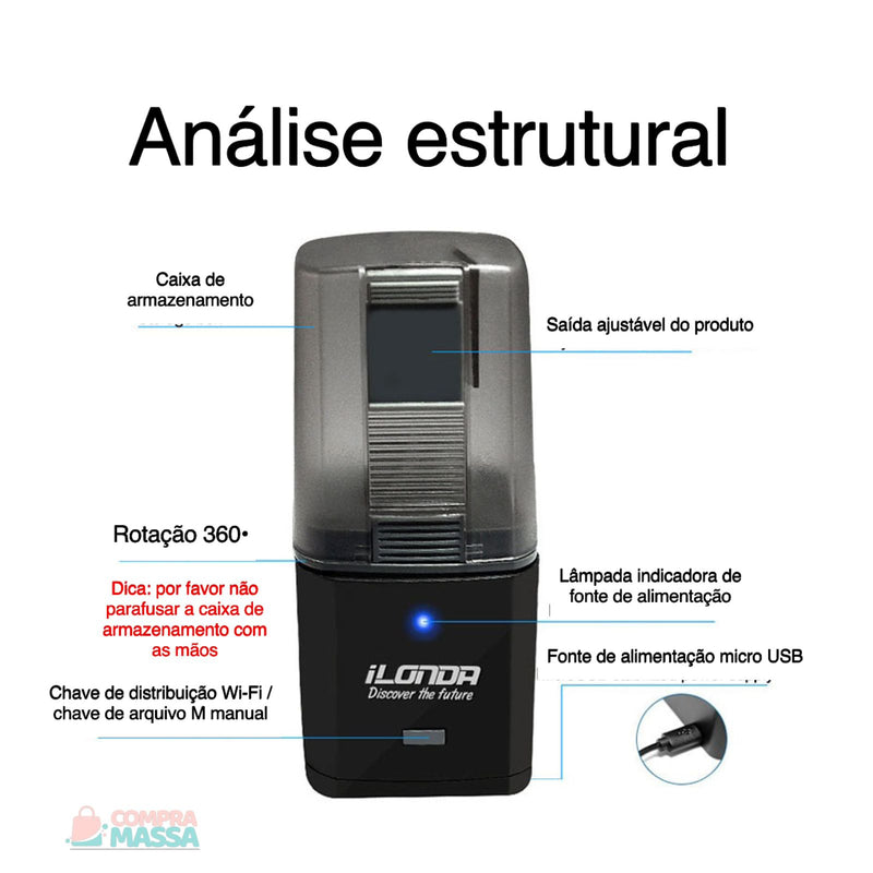 Alimentador Automático para Aquário Wi-fi