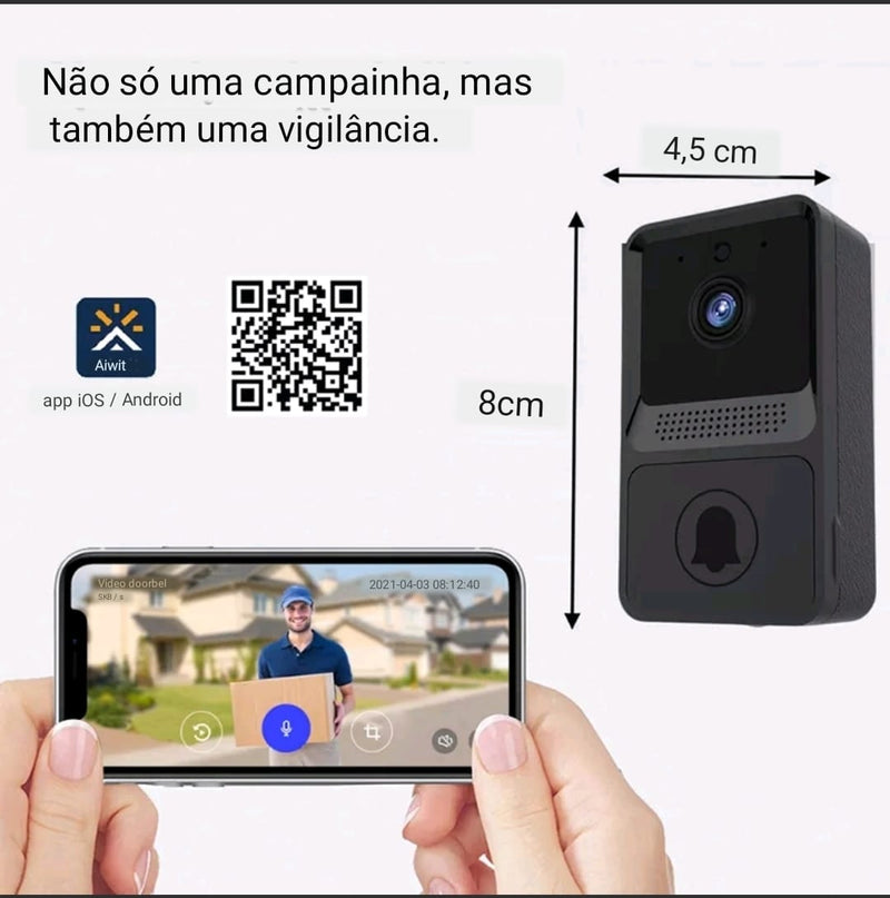Campainha Wi-fi com voz e vídeo