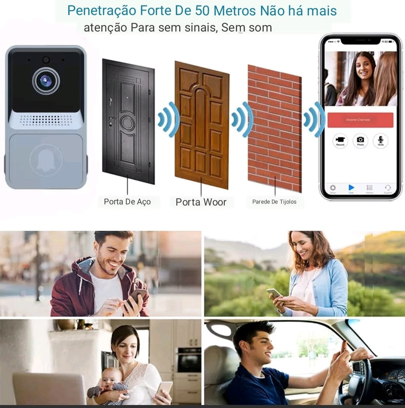 Campainha Wi-fi com voz e vídeo