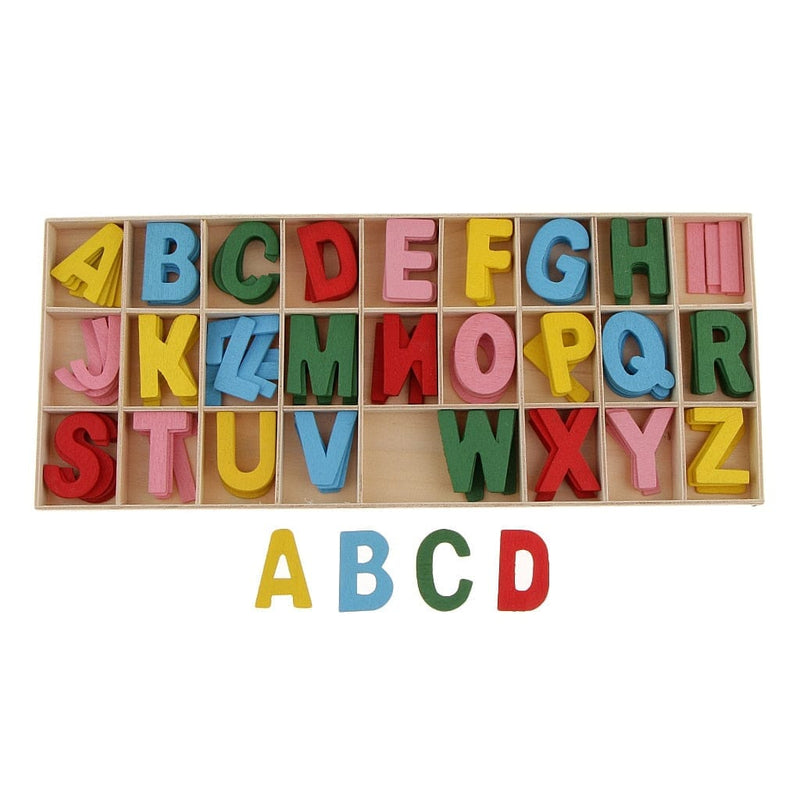 Alfabeto divertido de madeira e numeral